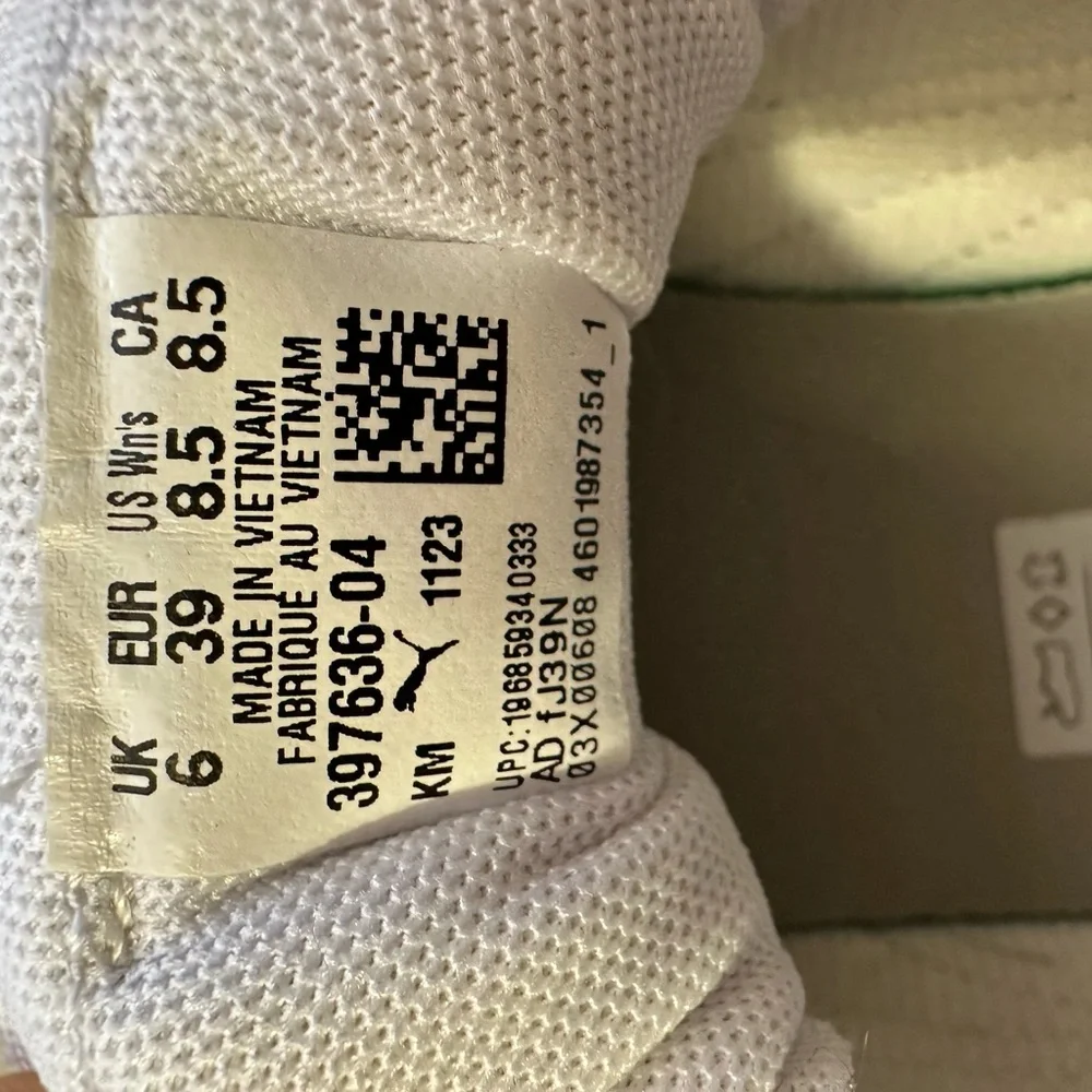 Puma Club 5v5 Beige Suede w/ White & Black Leather Sneakers - Picture 2 of 9